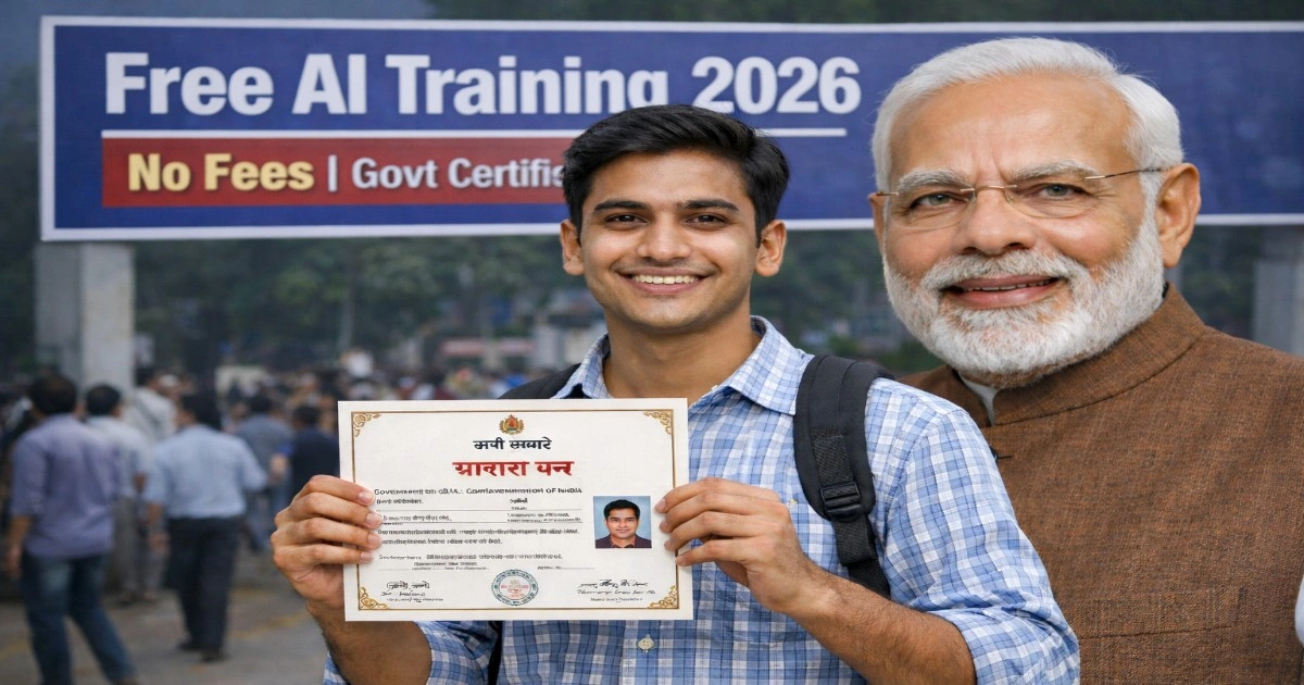 मजा आ गया! ₹50,000 वाला Free AI Course अब सबके लिए, भारत सरकार का 2026 का सबसे बड़ा तोहफा! 1 Free AI Course